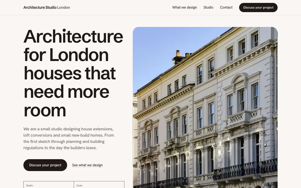 Architecture studio website template