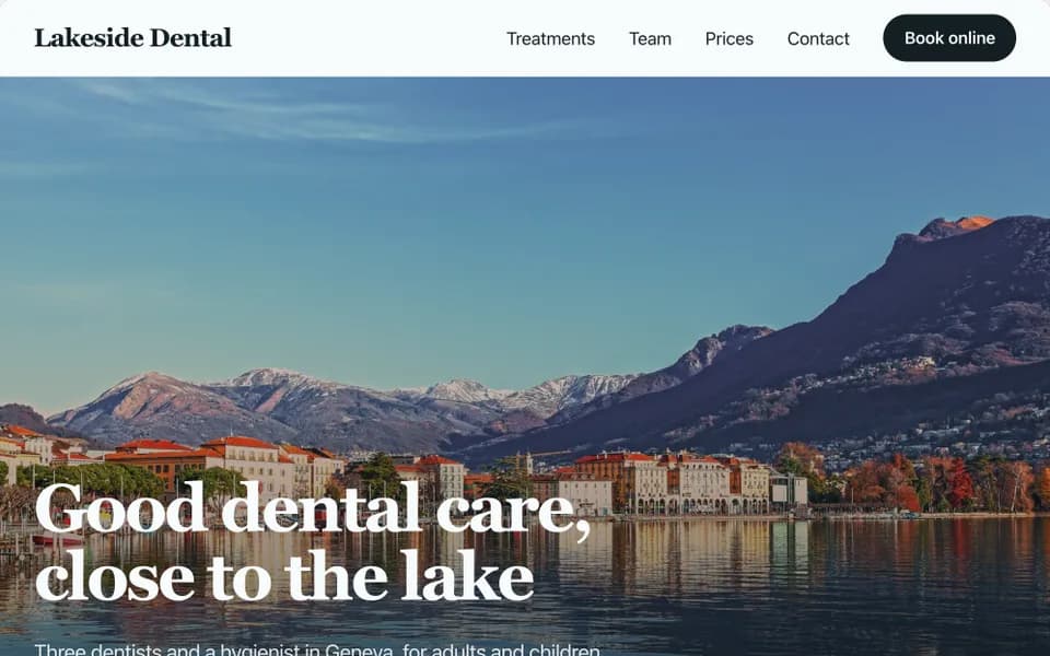 Dental practice website template