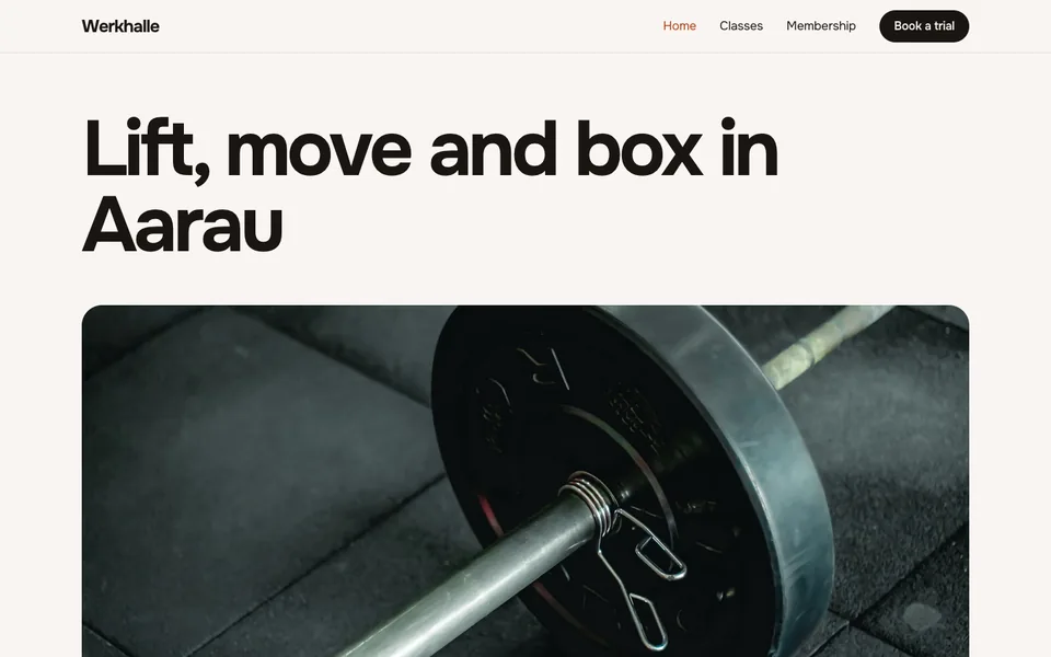 Gym website template